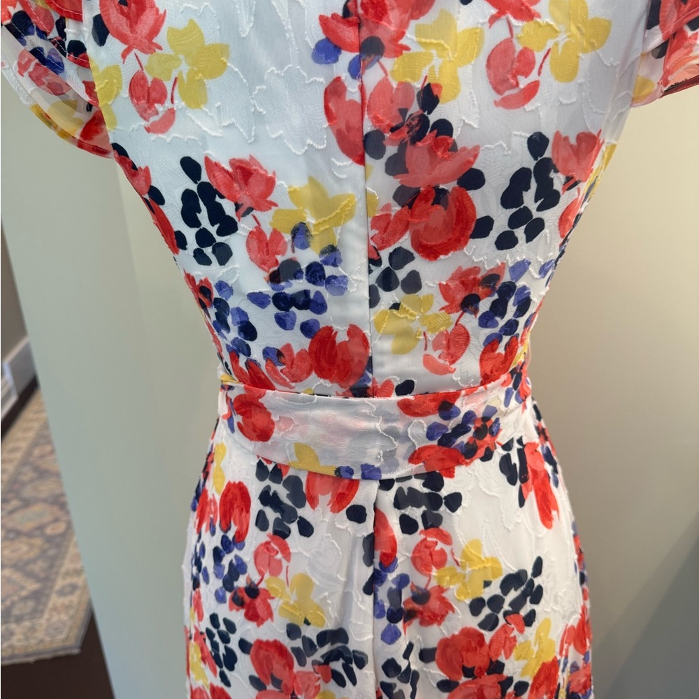 DKNY Floral Wrap Midi Dress - Multicolor - Picture 3 of 6